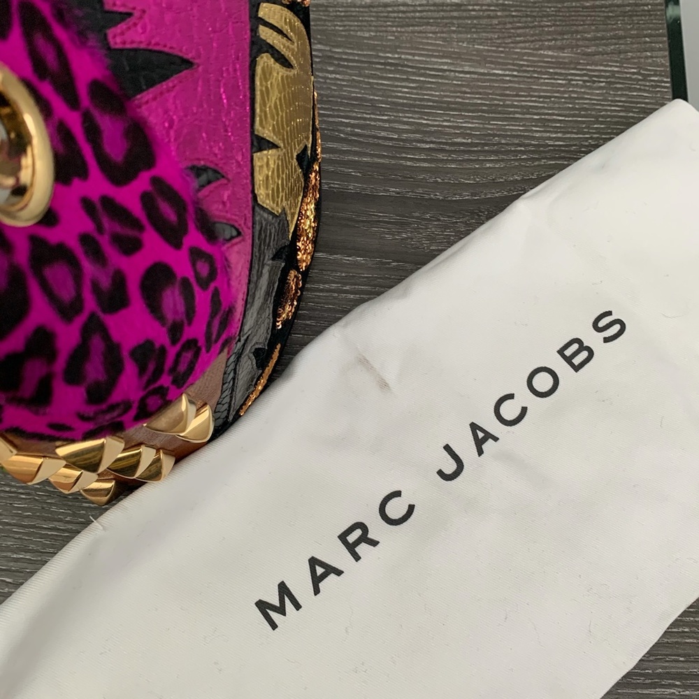 Multicolor Sequin & Animal Print Chain Shoulder Bag - Picture 9 of 10